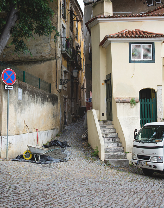 Narrow side street and road