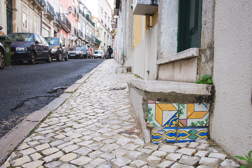 Tiled doorstep