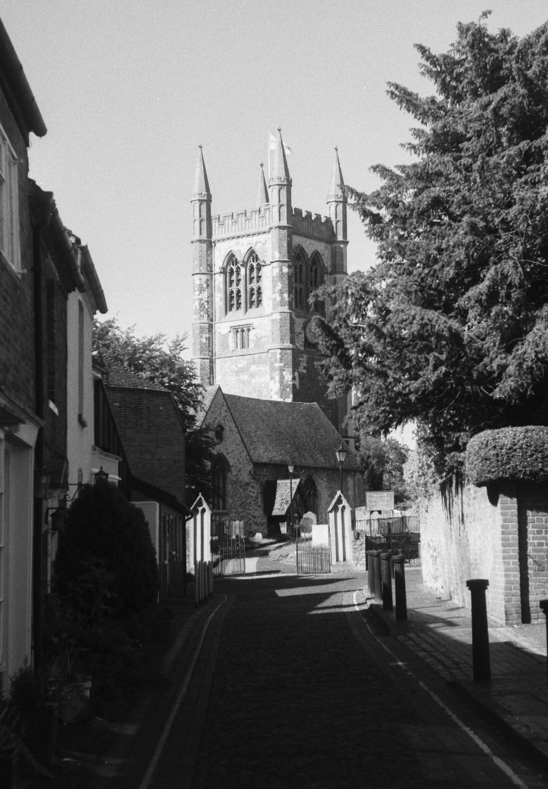 Church at end of street