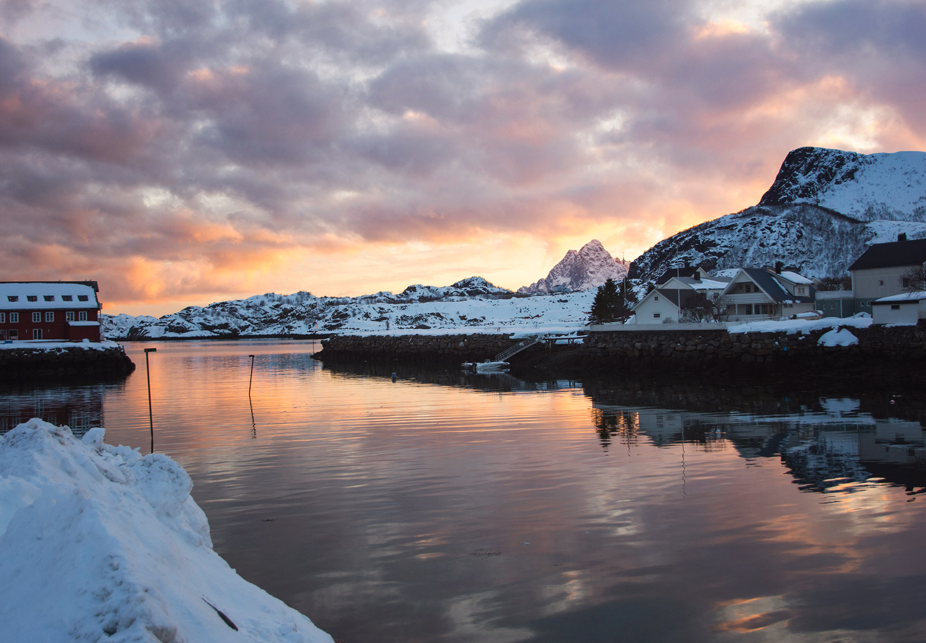 Sunset over water