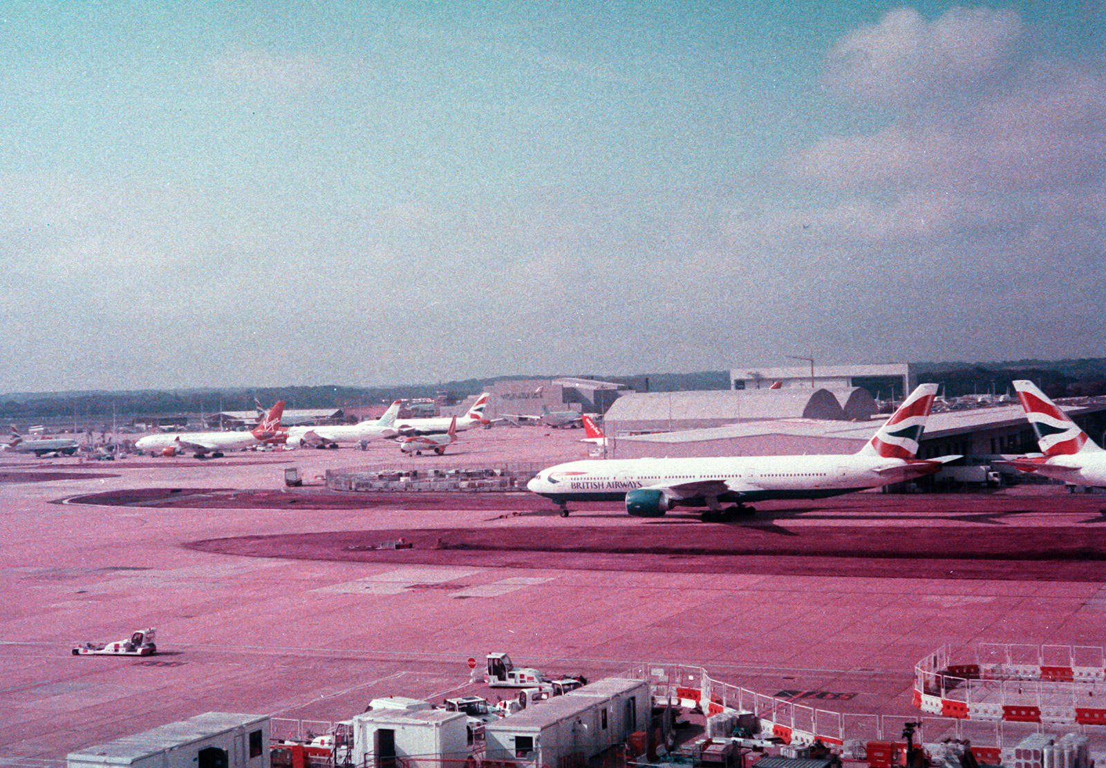 Plane parked on tarmac