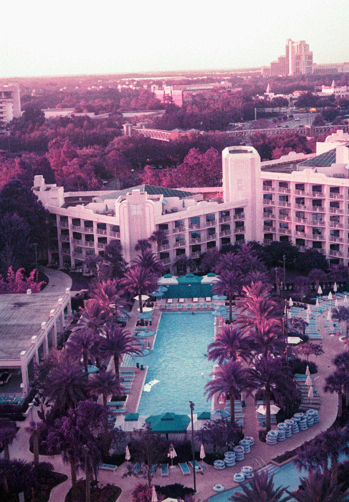 View over pool