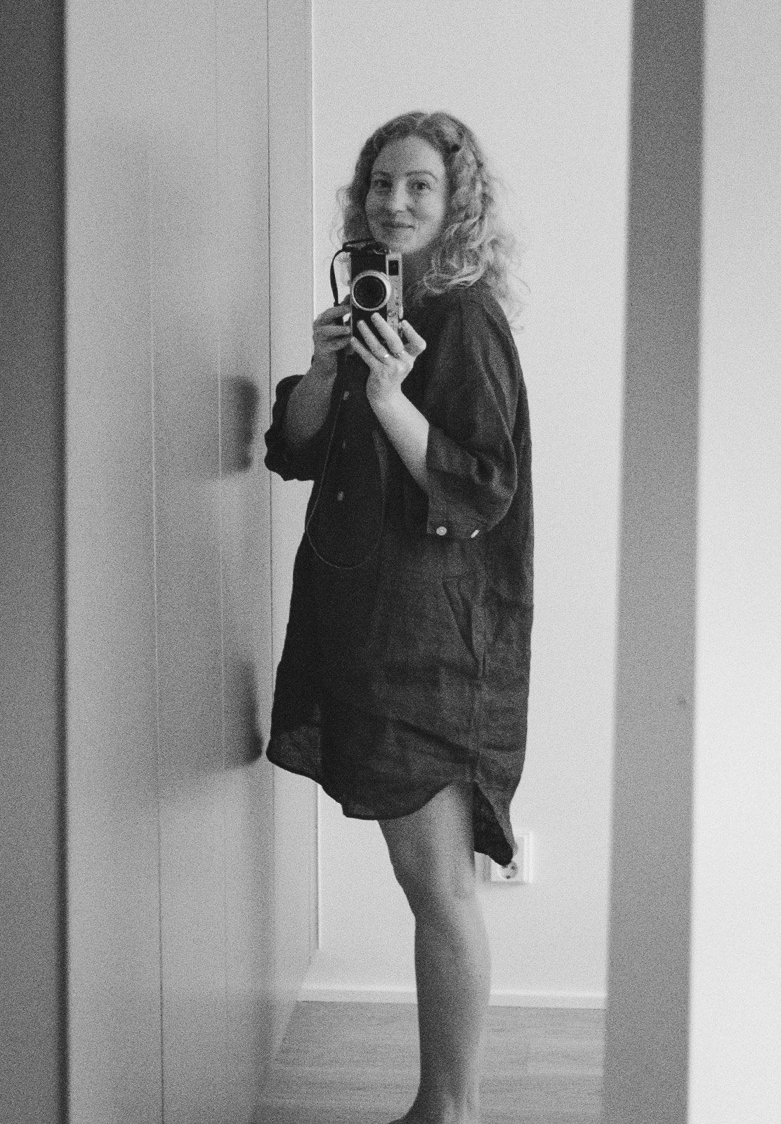 Woman in loose dress