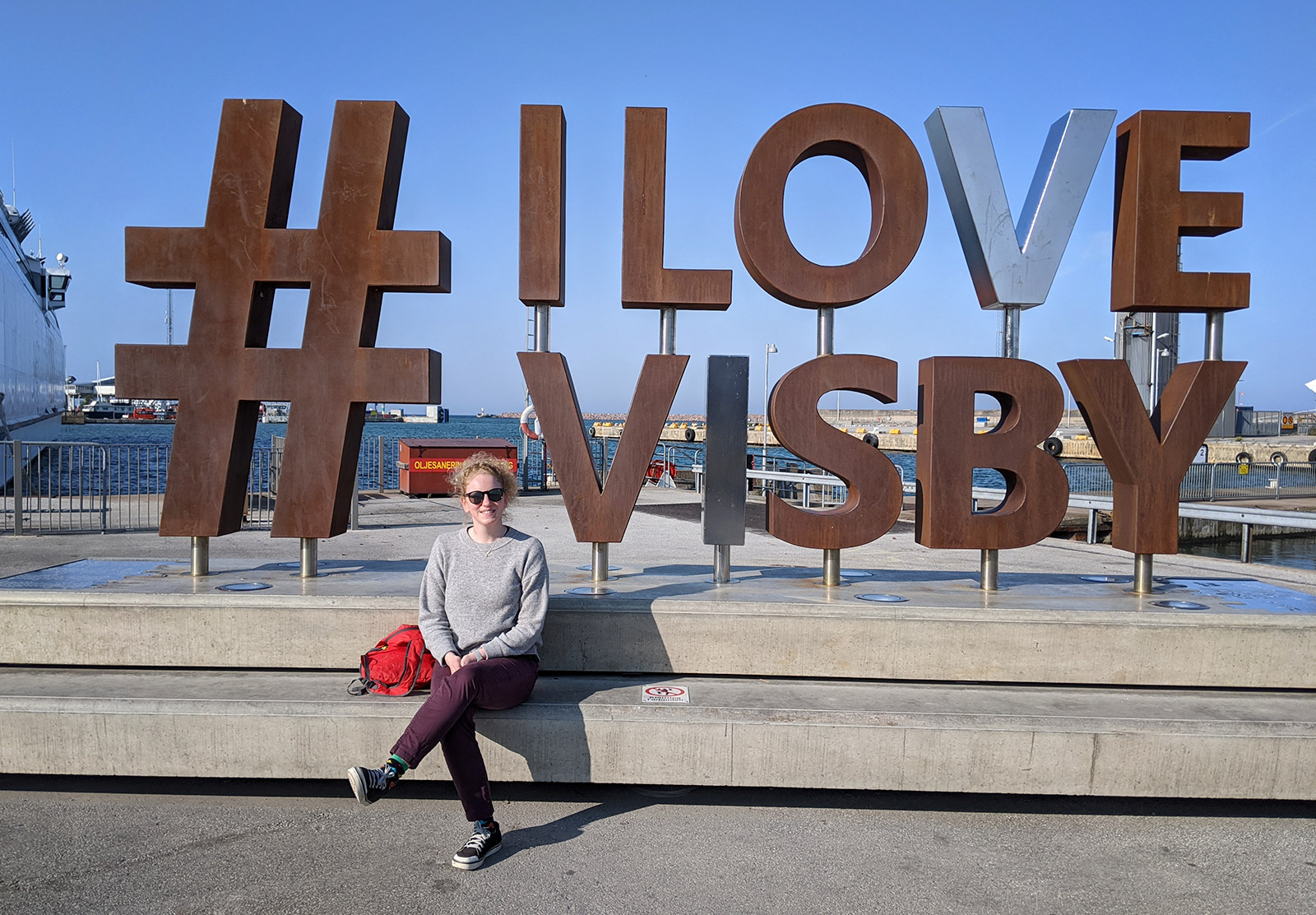 I love Visby sign