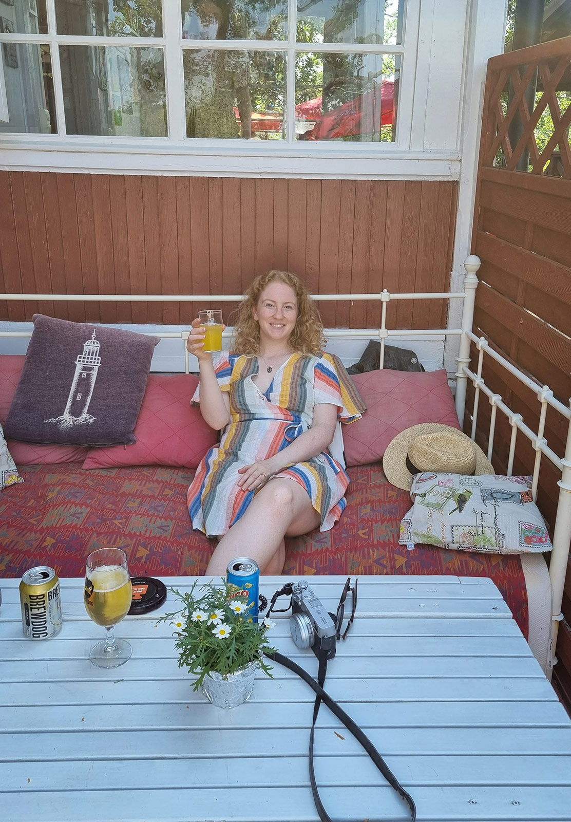 Woman with drink