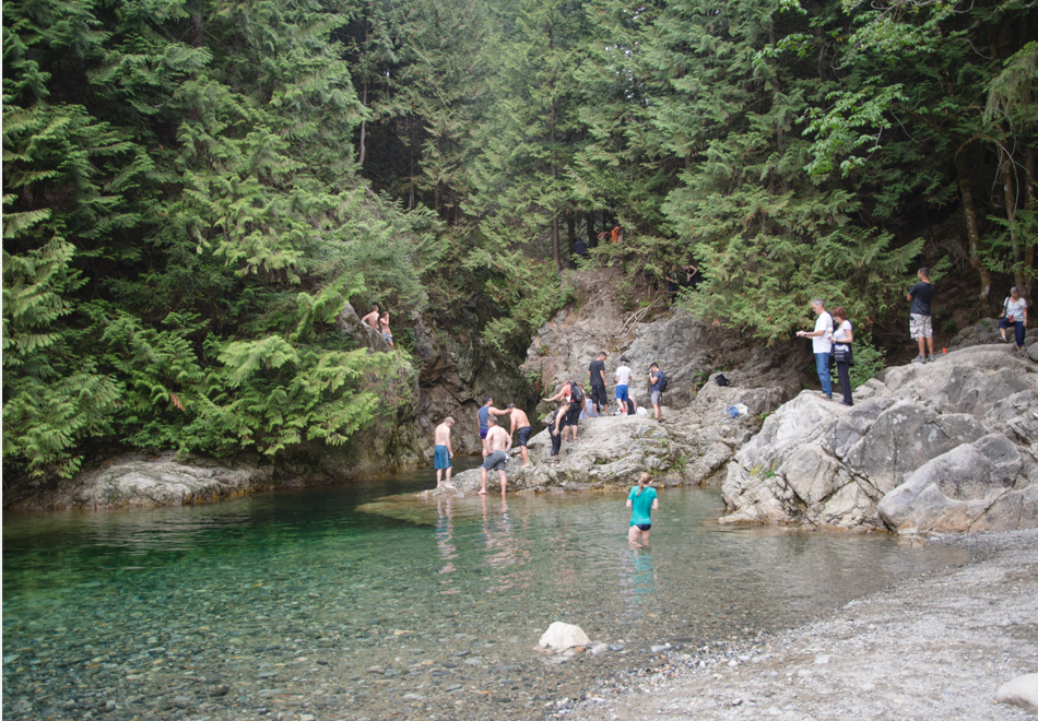 People swimming