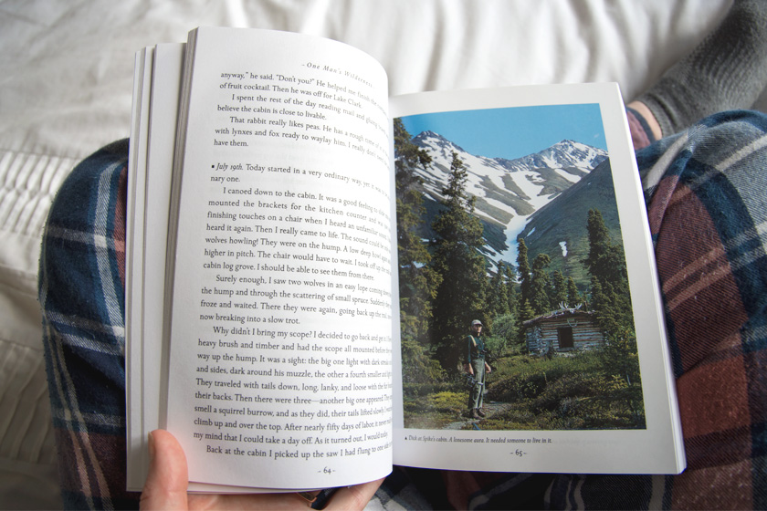 Open book on lap