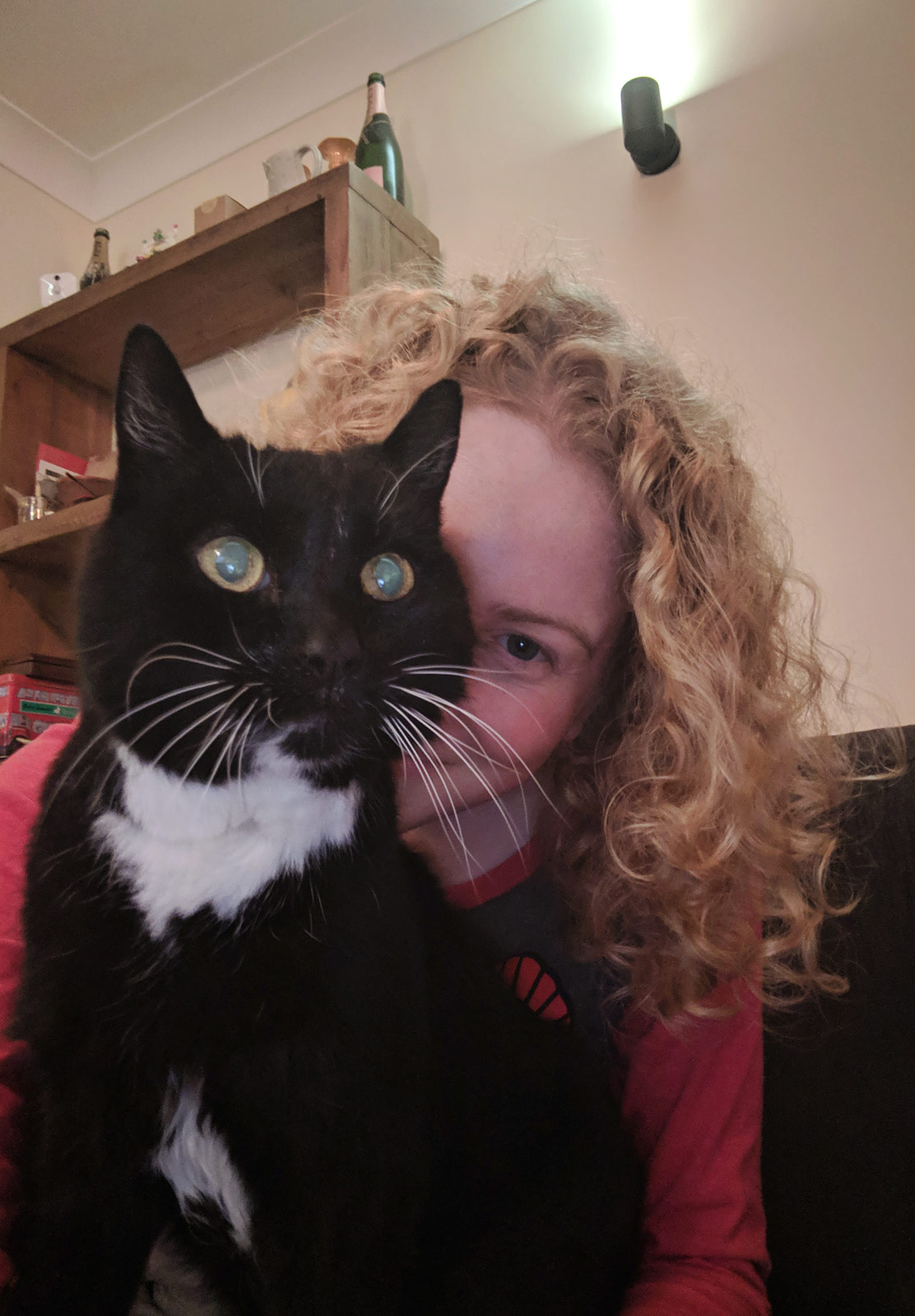Woman with cat