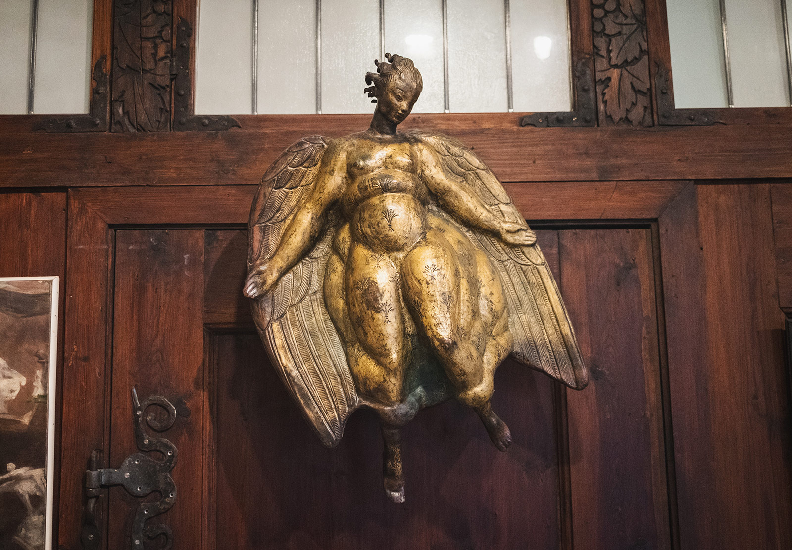Bronze female statue