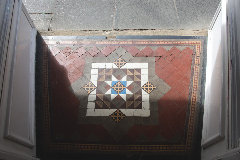 Mosaic doorway