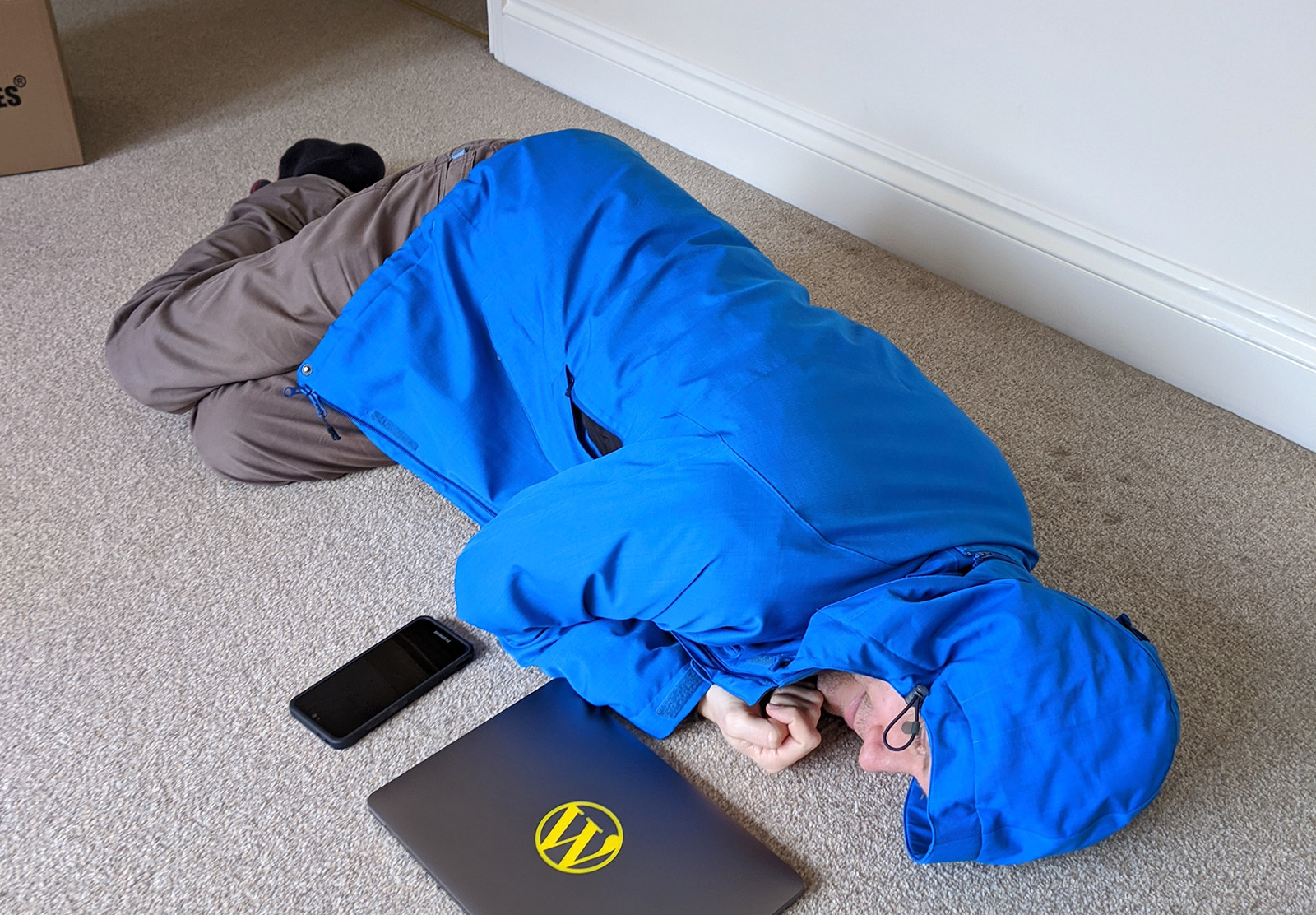 Man laying on the floor