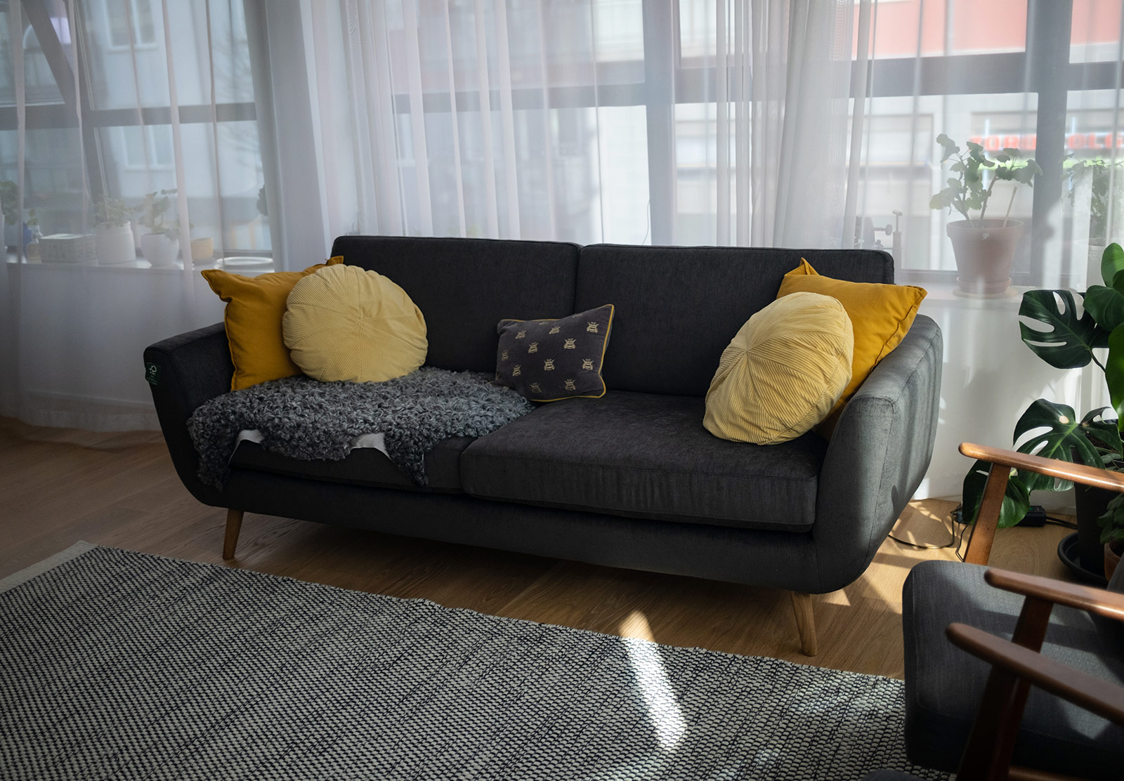 Sofa with cushions