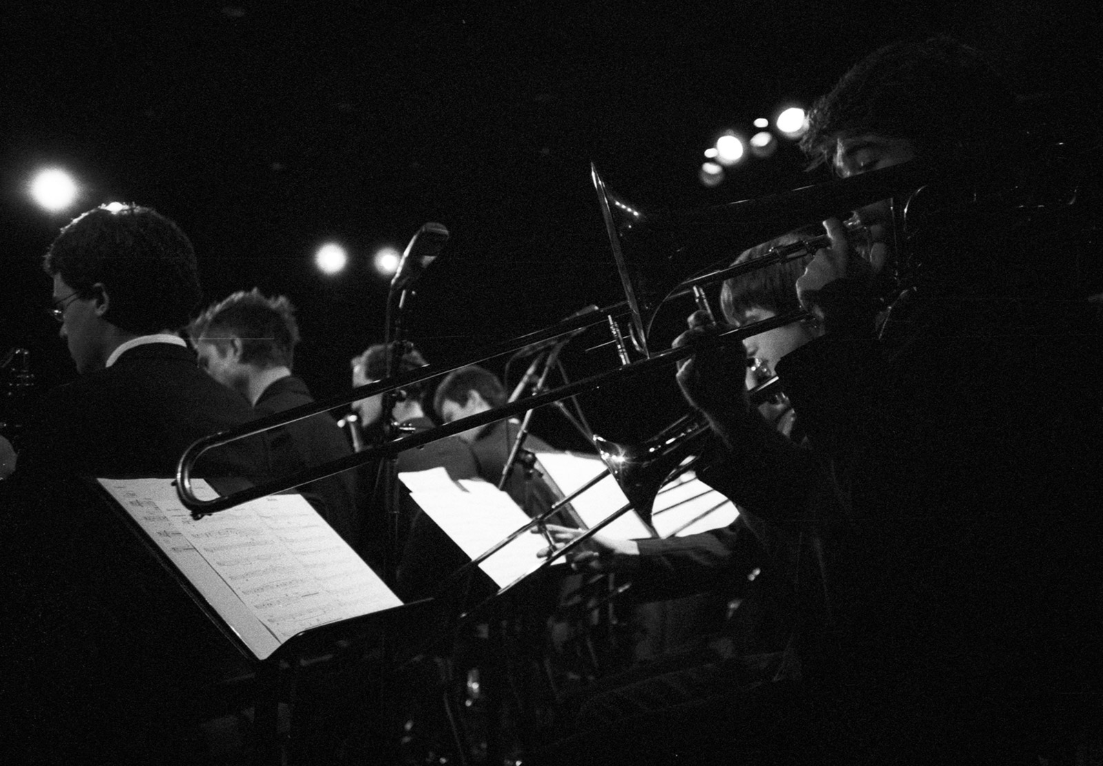 Musicians playing trumpets