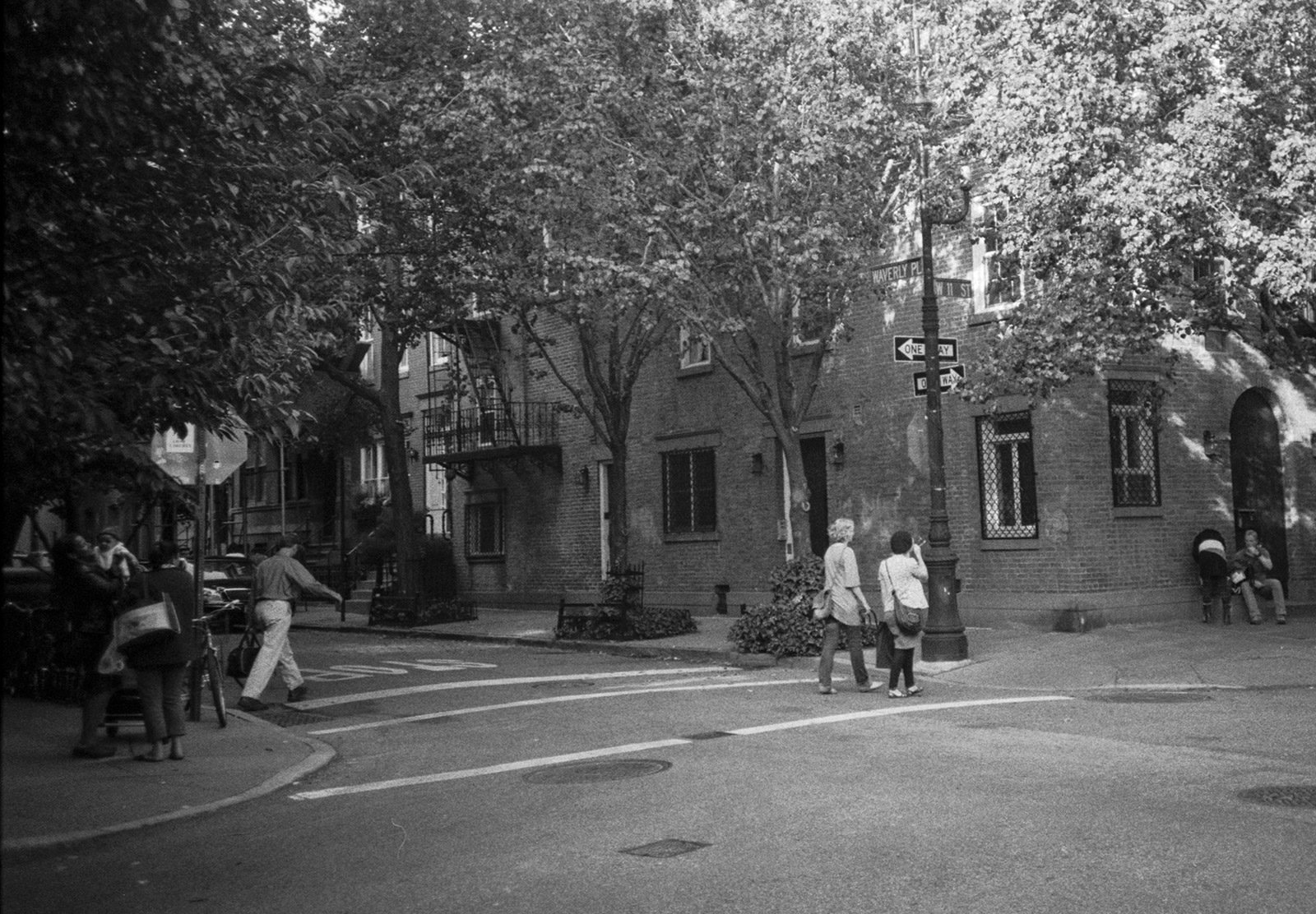 People crossing road