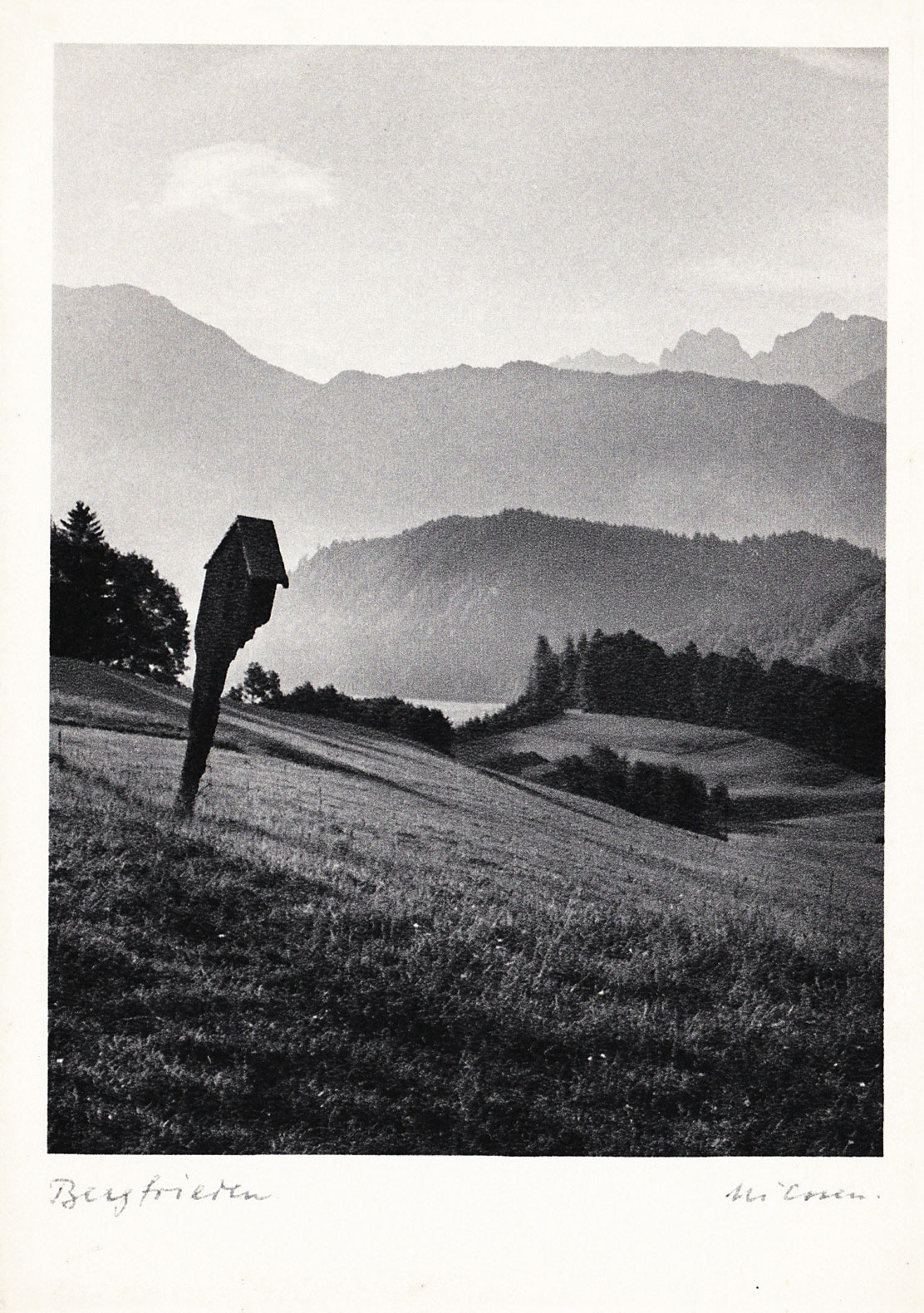 Hazy mountain view