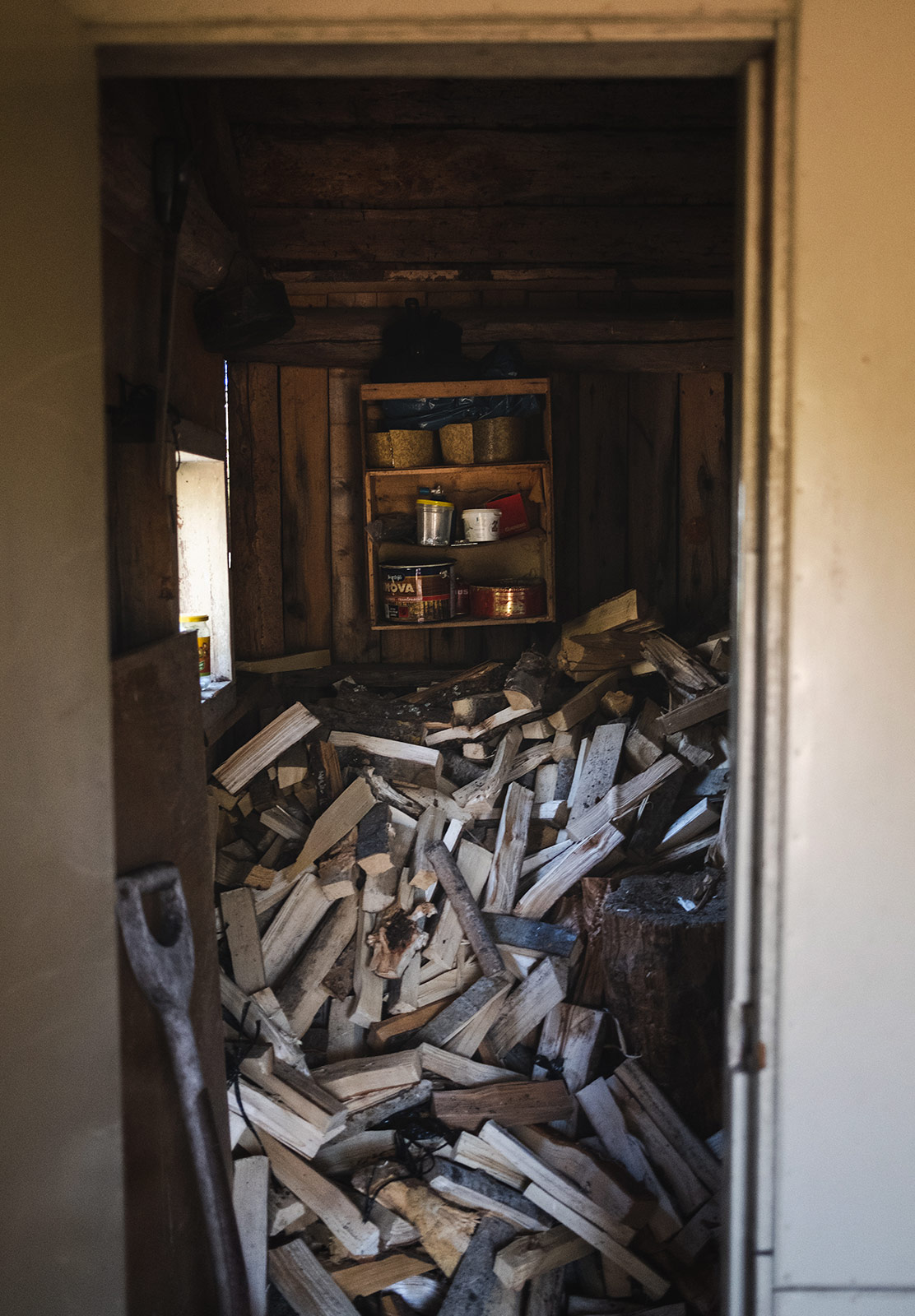 Wood storage room