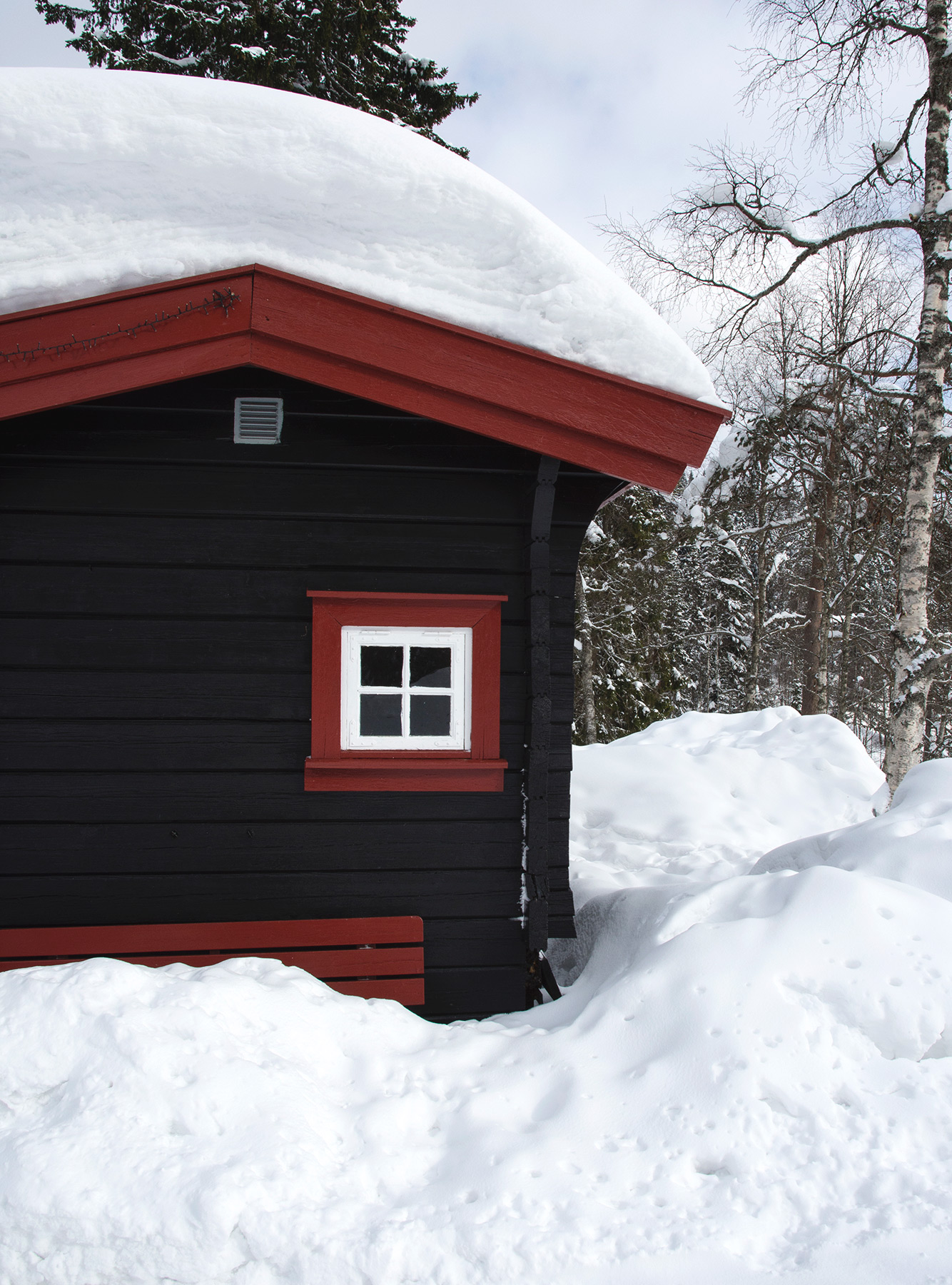 Painted wooden building