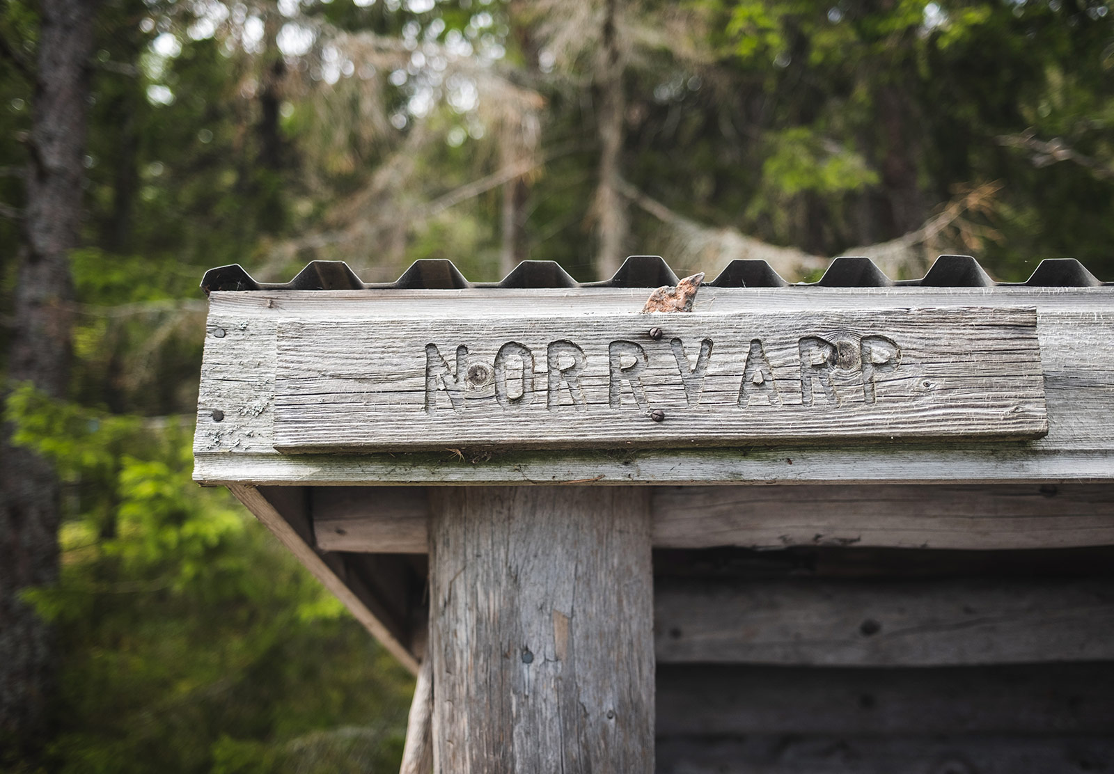 Wooden sign