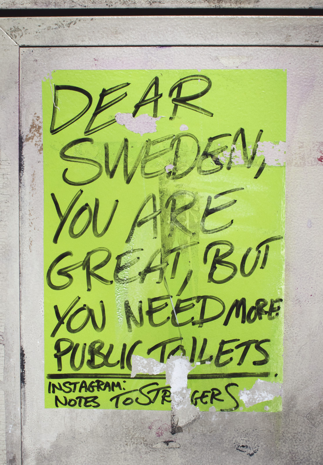 Hand written poster
