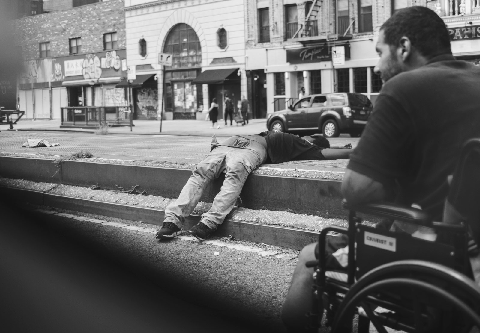 Man sleeping on the street