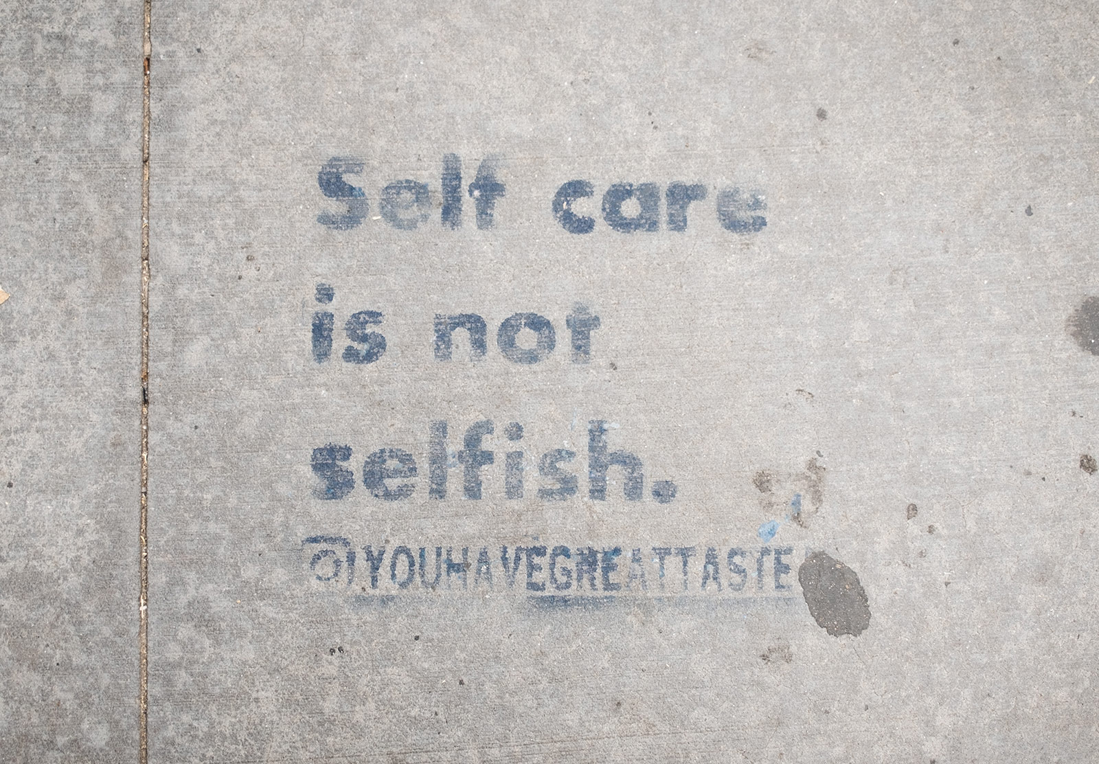Self care is not selfish