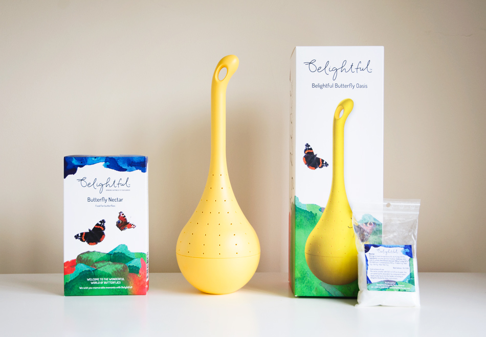 Oasis butterfly feeder and packaging