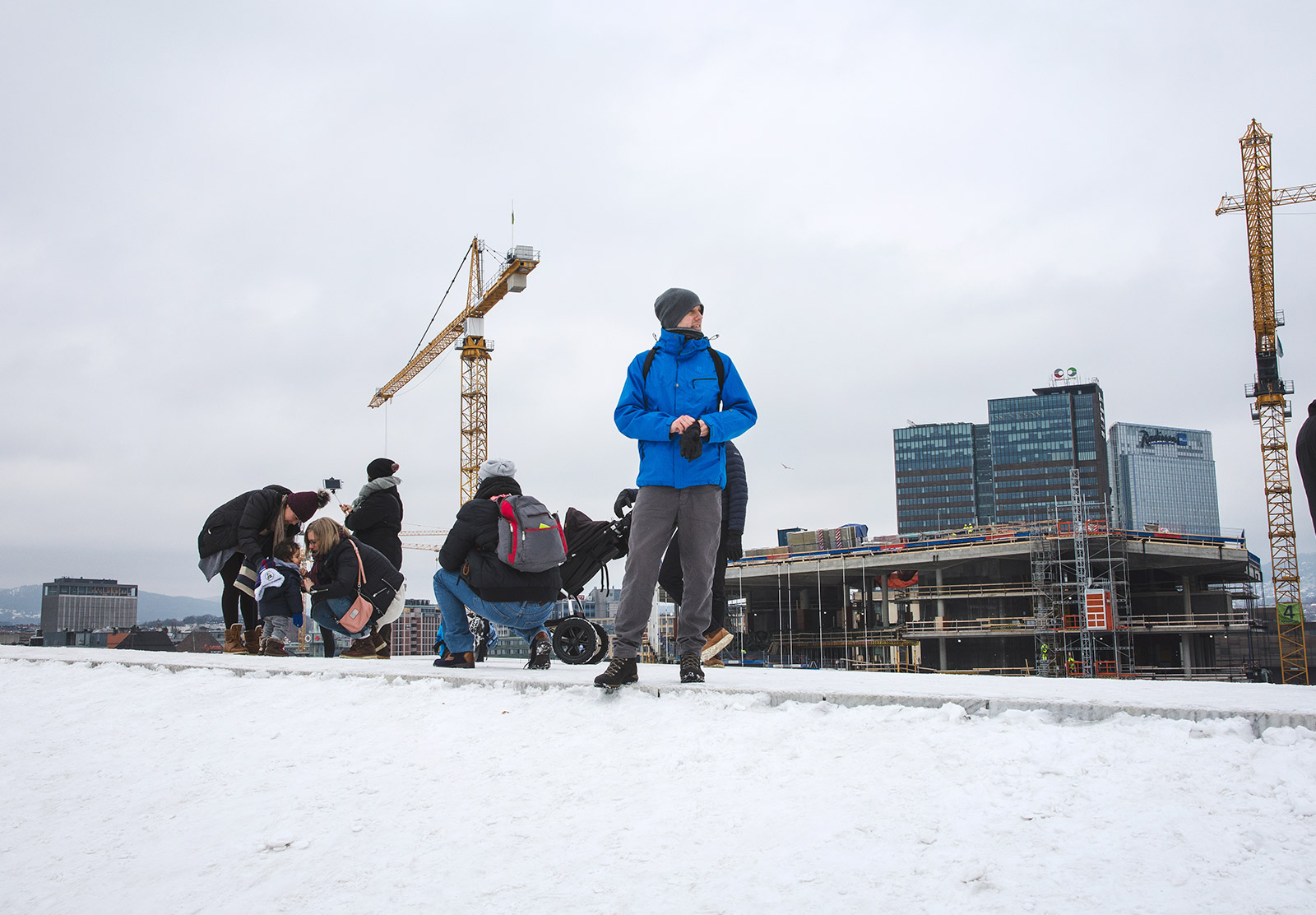 Man stood in snow