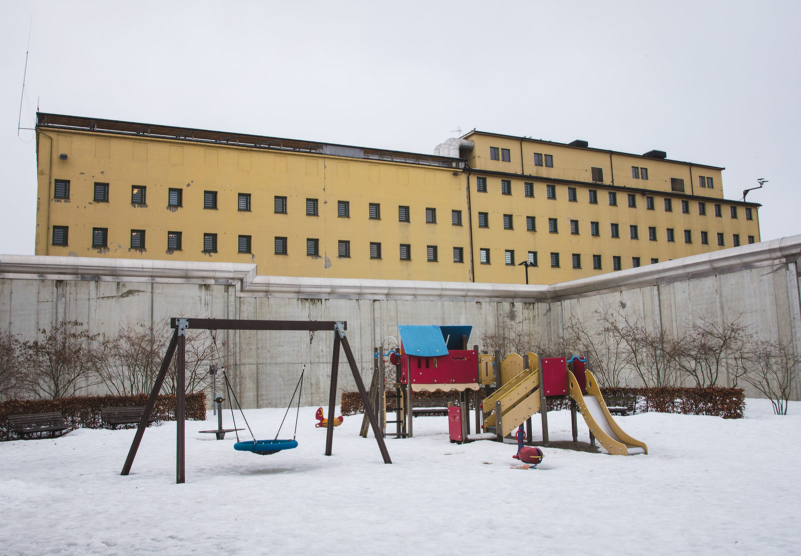 Playgroudn next to prison
