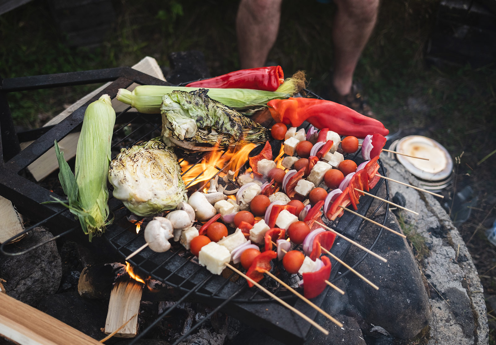 Food on grill