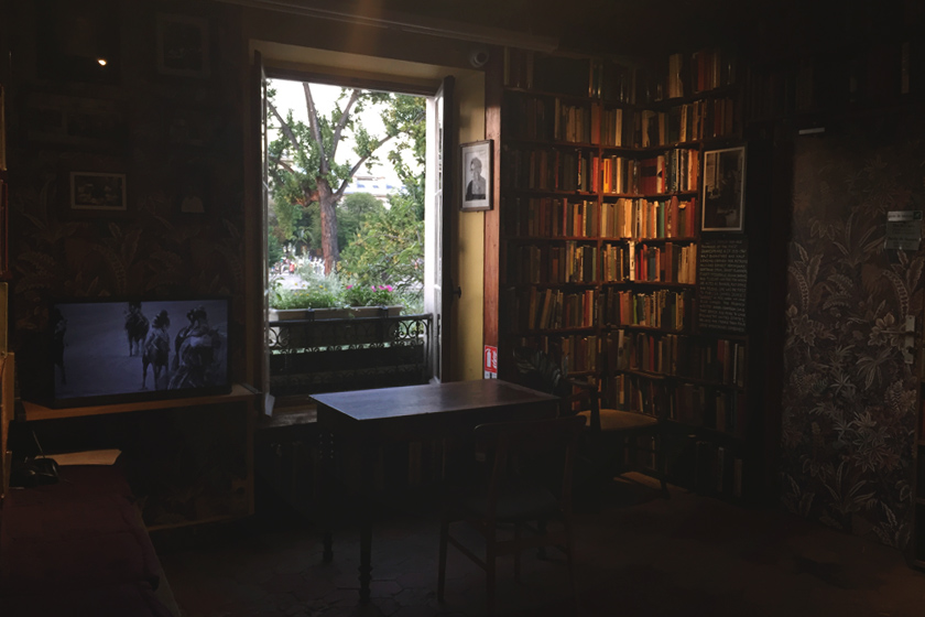 Dark bookshop