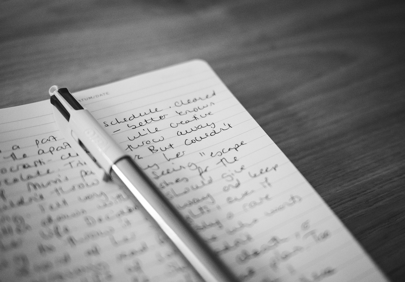Handwritten notes