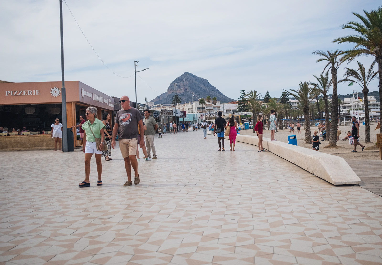 People walking on coastal path