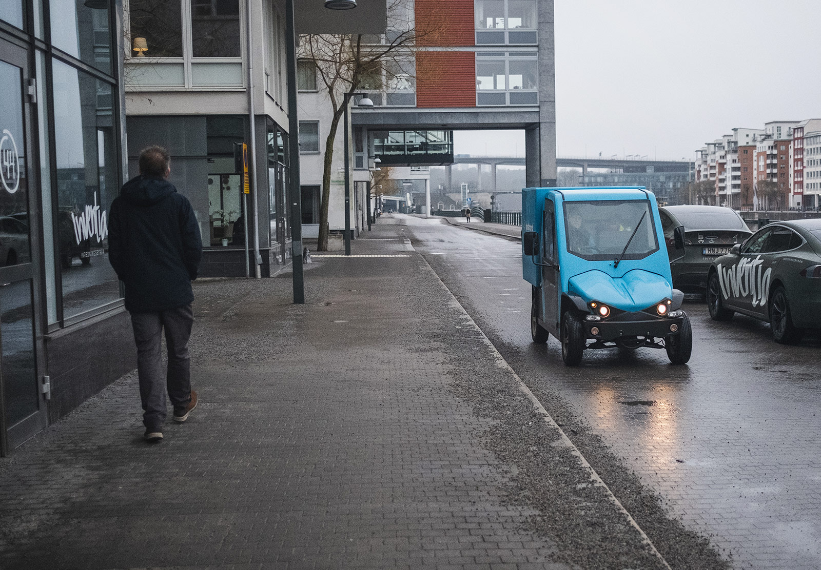 Small postal delivery van