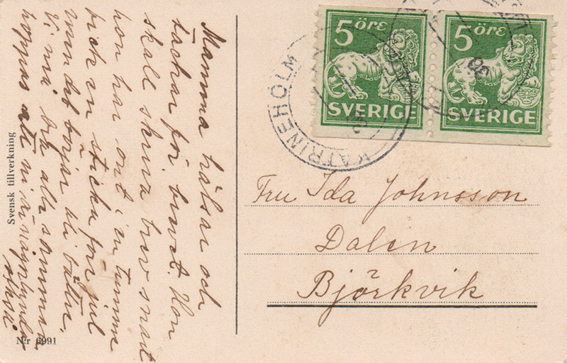 Handwritten message