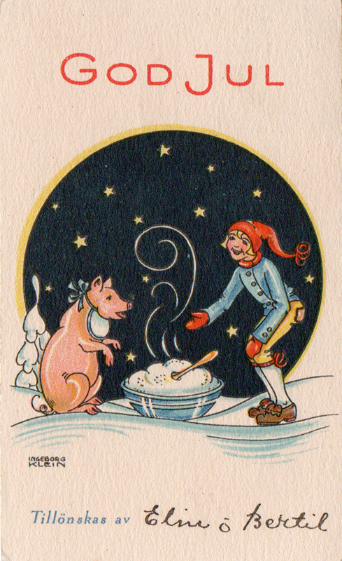 Pig with porridge
