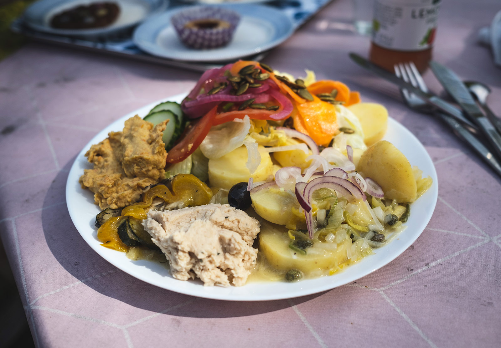 Plate of potato salad