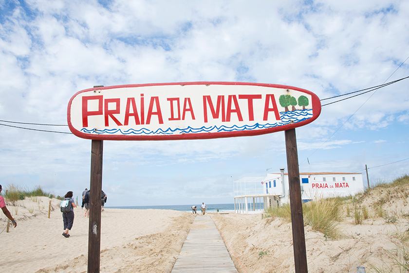 Praia da Mata sign