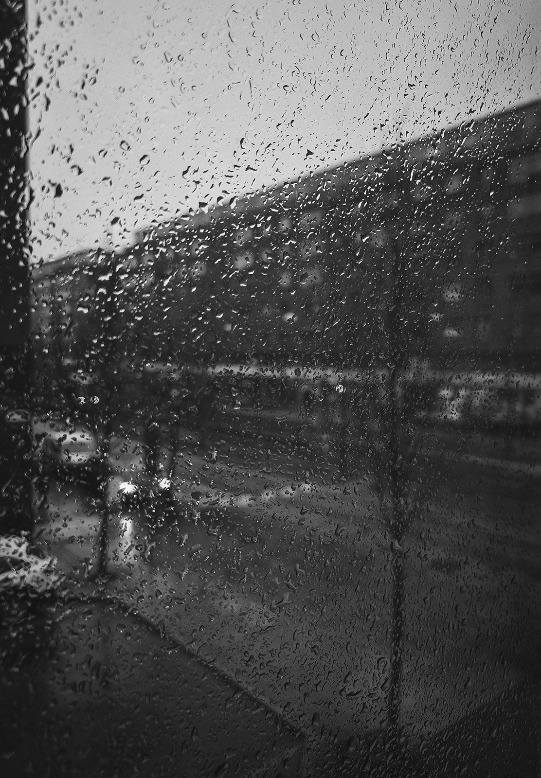 Rain on window