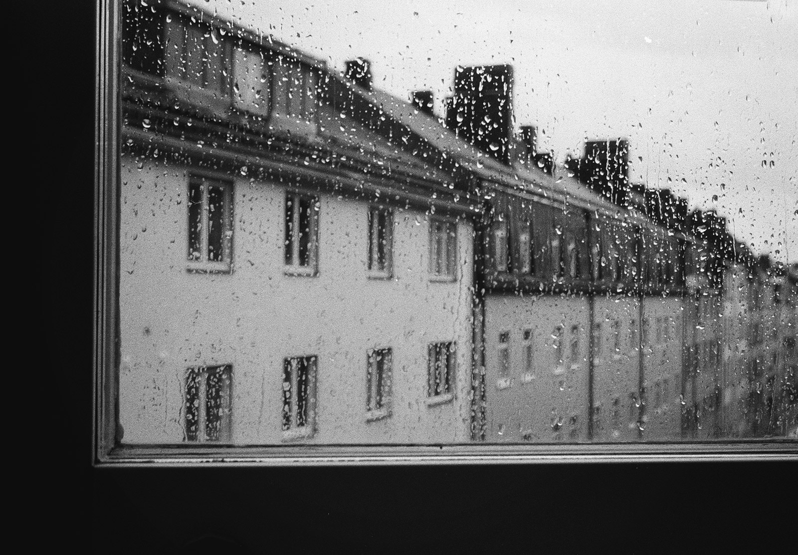 Raindrops on window