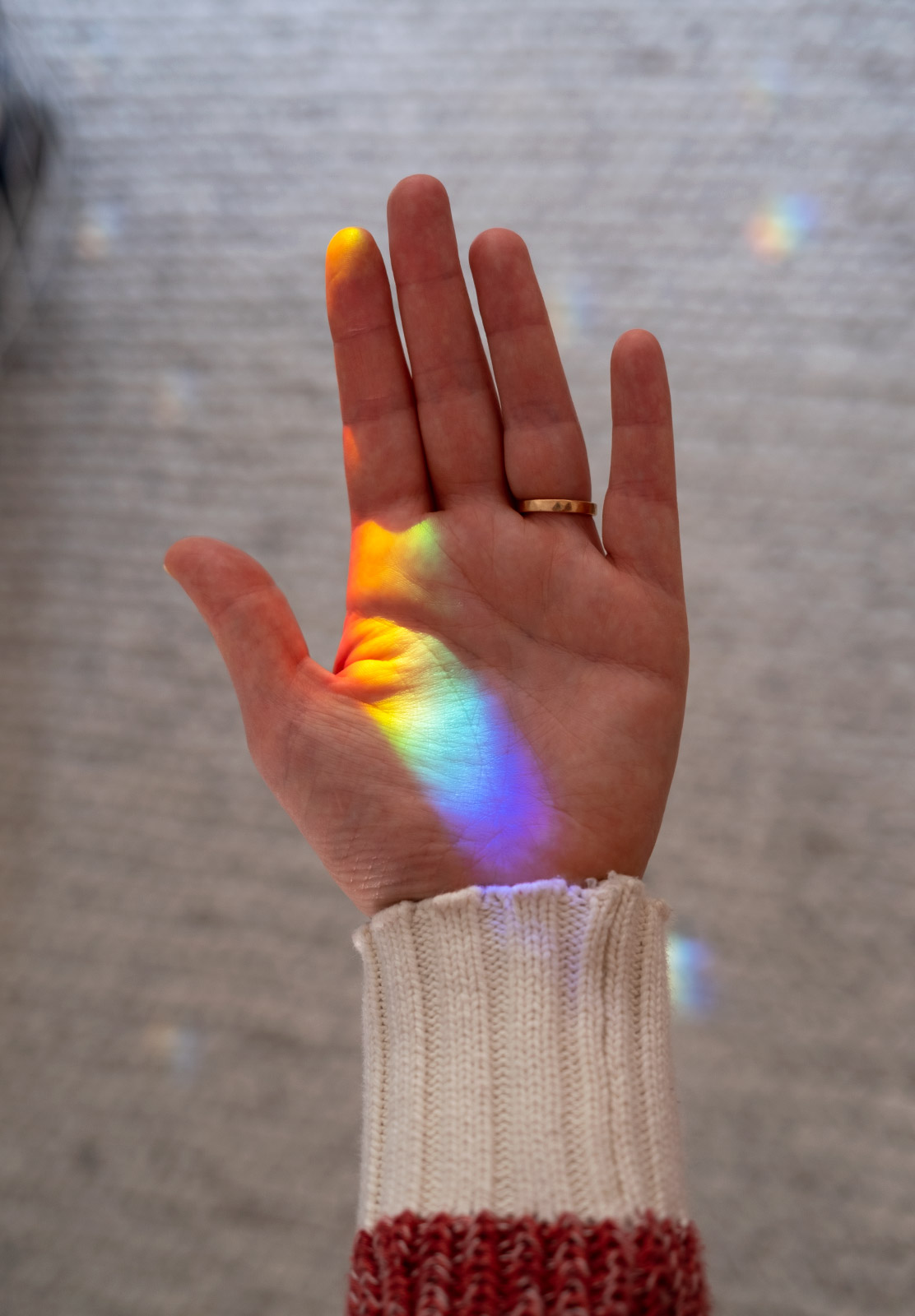 Rainbow on hand