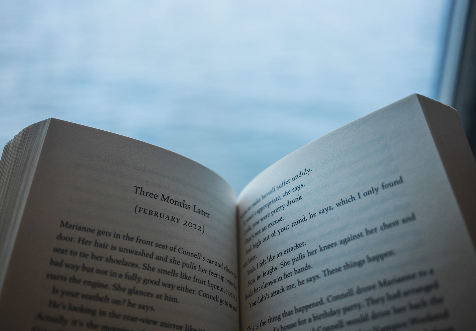Closeup of book pages