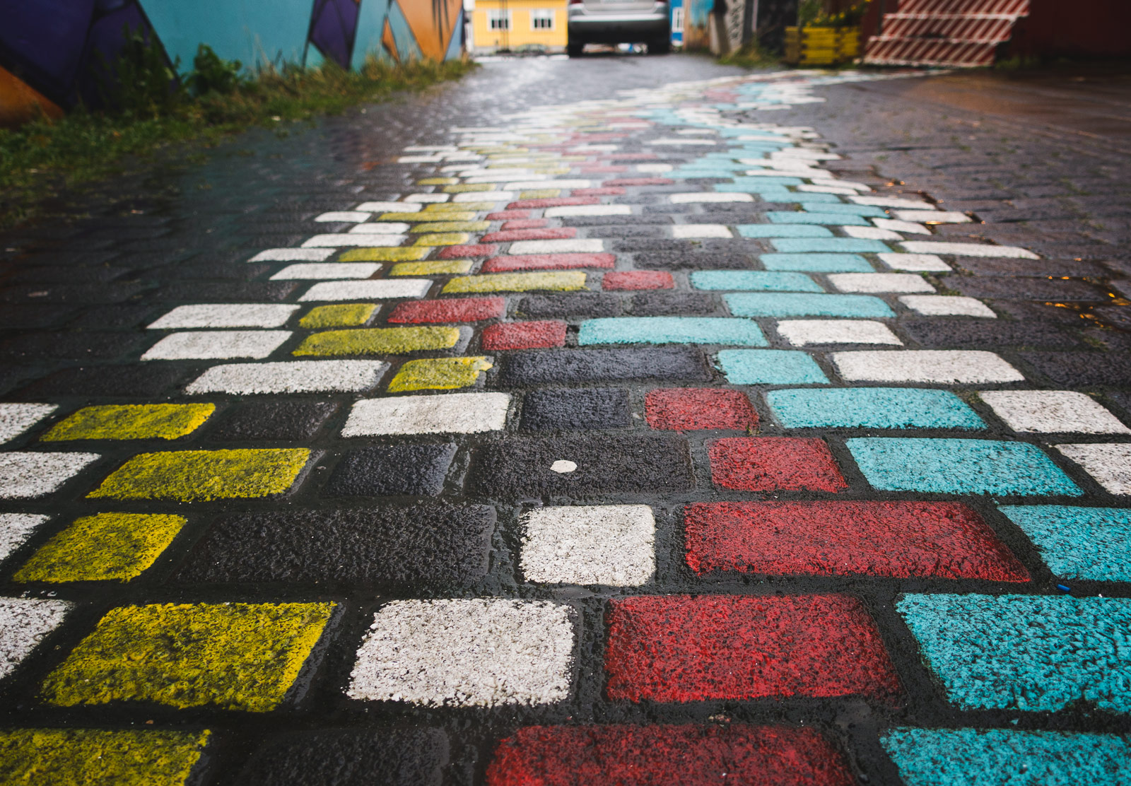 Painted cobble stones
