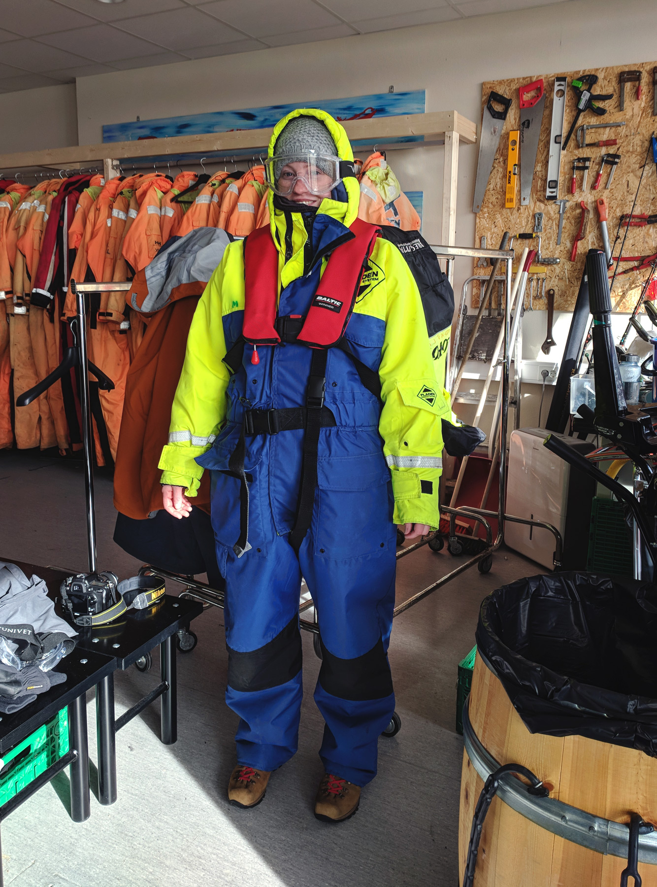 Me in weatherproof suit