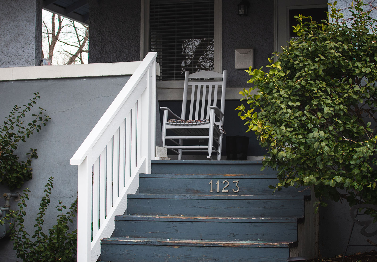 Wooden porch with chair