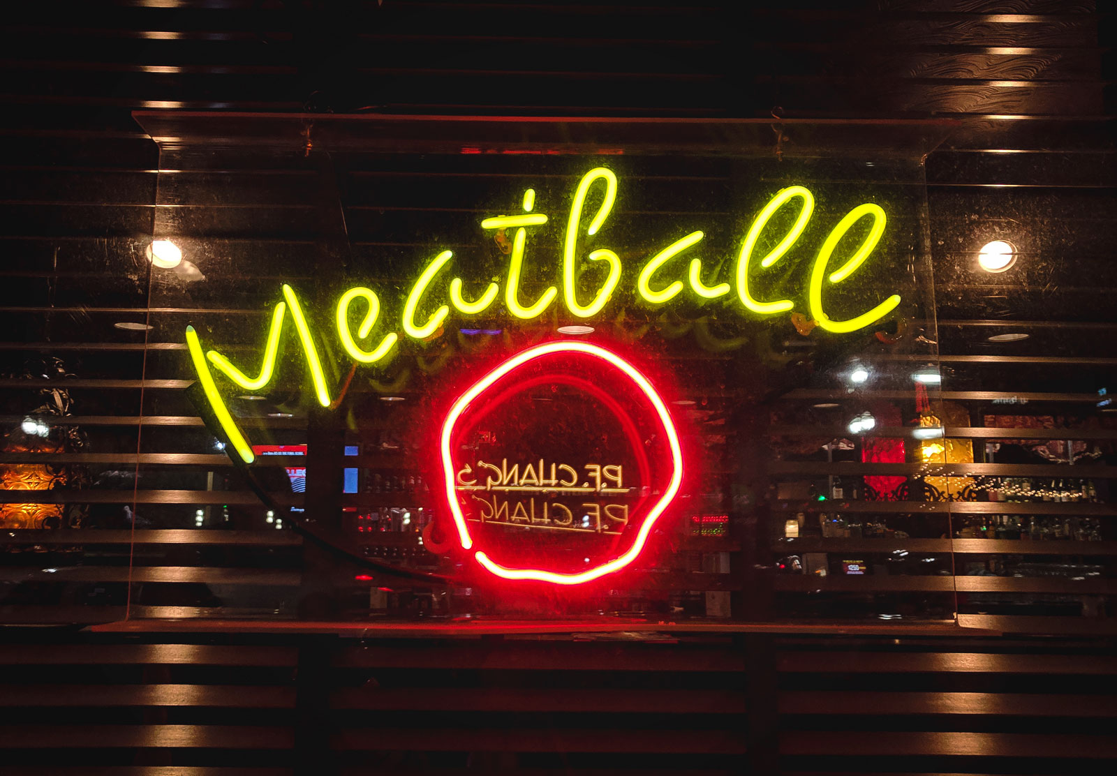 Meatball neon sign