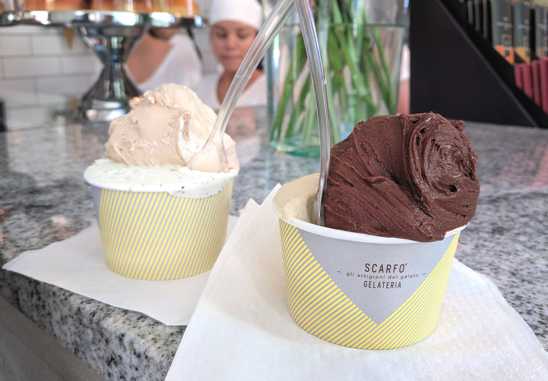 Cups of gelato