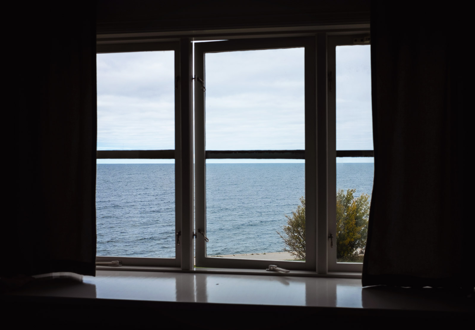 Ocean through window