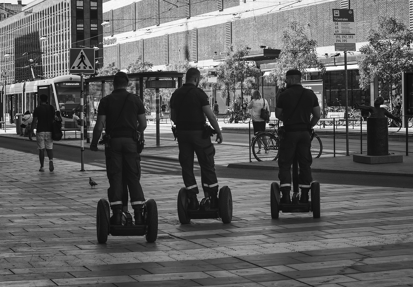 Security staff on segways