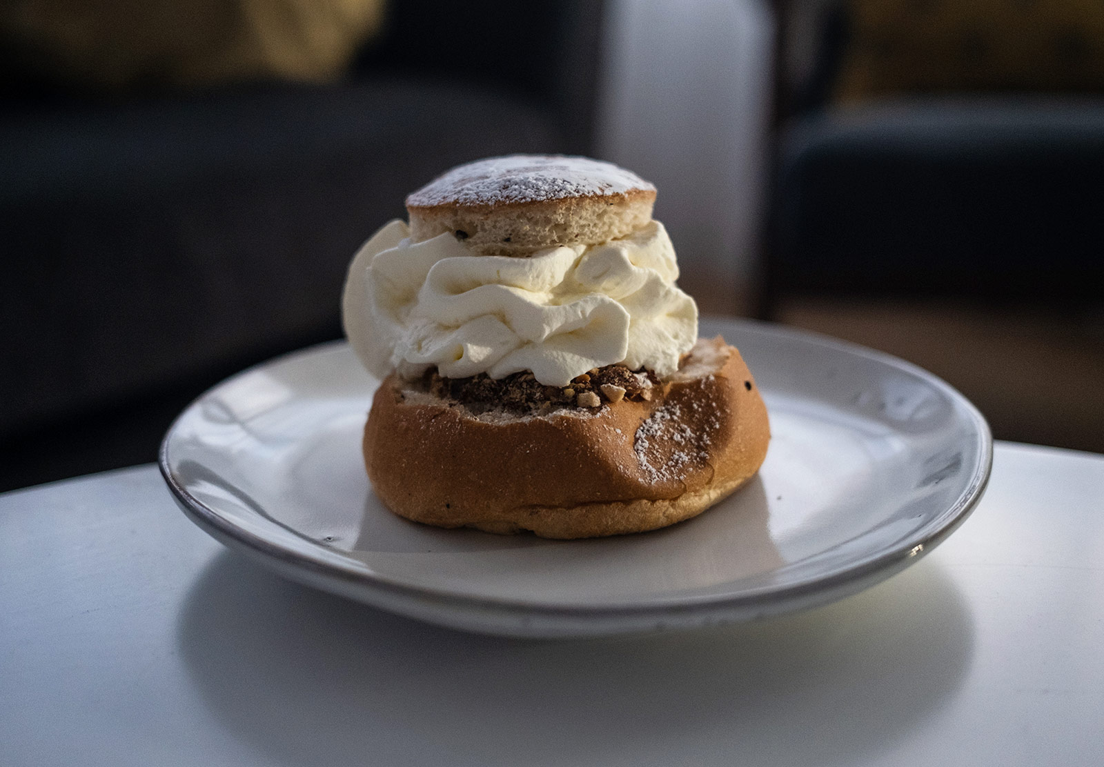 Cream filled bun