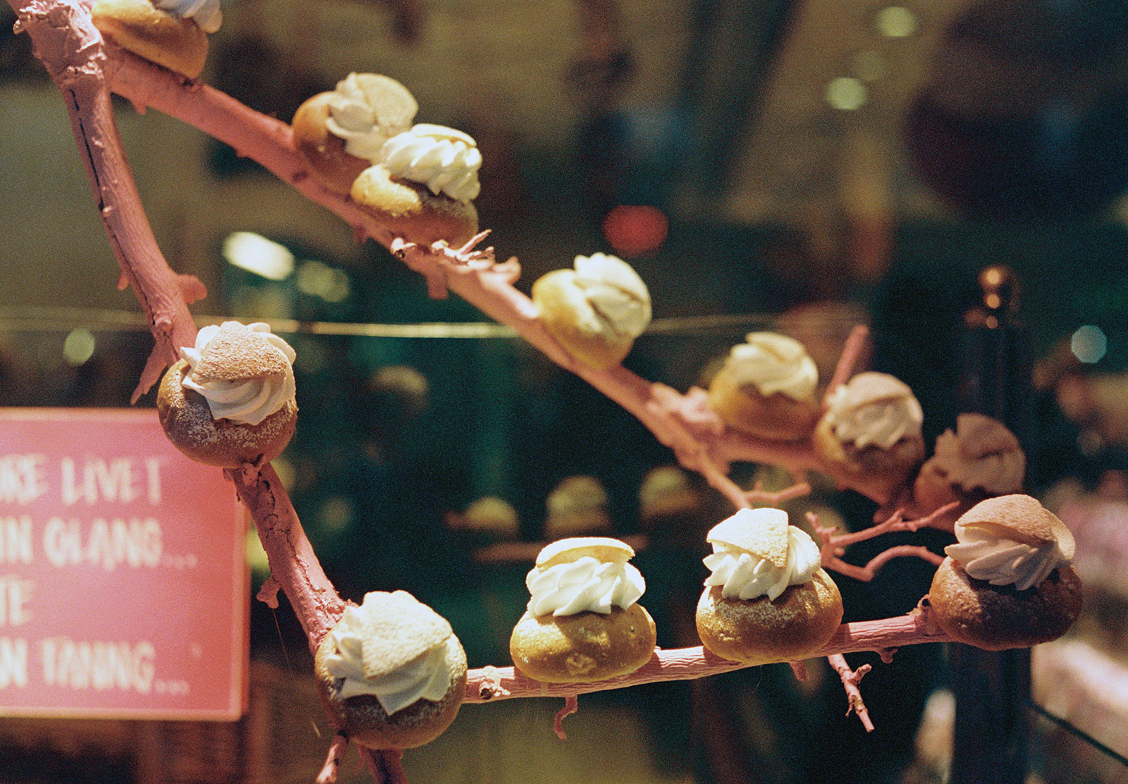 Semla buns on branches
